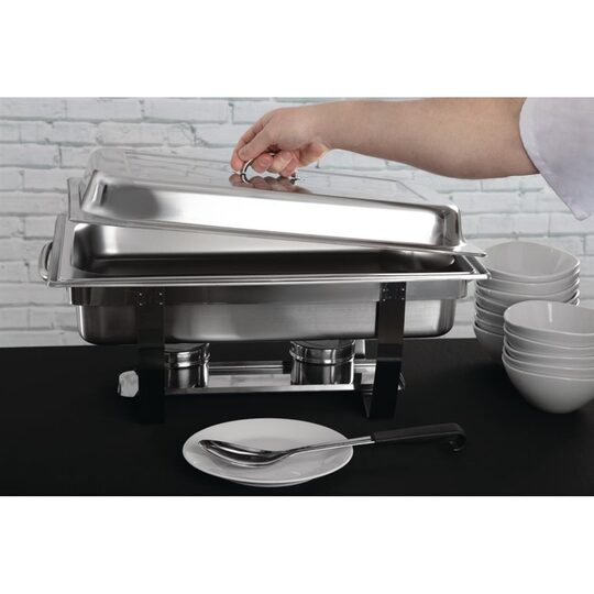 Detailopname van de Milan chafing dish model S299