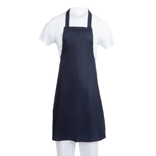 Vooraanzicht blauw waterdicht nylon schort