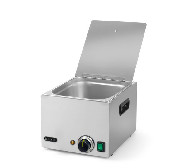 Detailopname van de Hendi worstenwarmer 10 liter