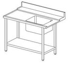 Spoeltafel, 120 cm, links, t.b.v. Aristarco doorschuifvaatwasmachines - AO006507