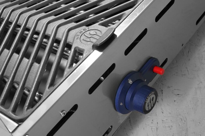 Stevig onderstel van de Hendi Green Fire gasbarbecue